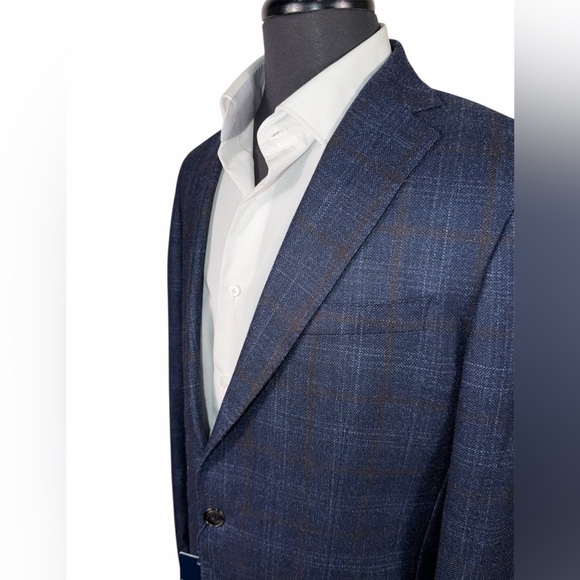 NWT PETER MILLAR CROWN CRAFTED CASHMERE SILK WOOL HALF LINED SPORT COAT 40 - Picture 5 of 15